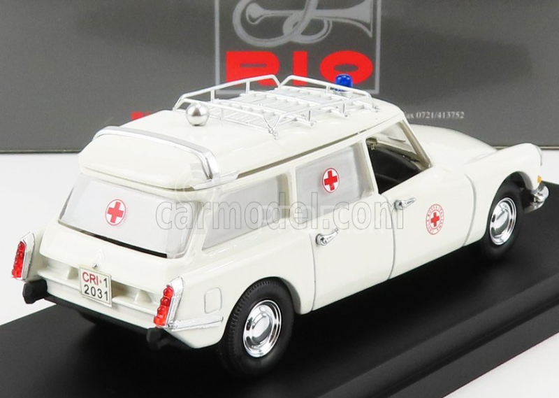 Rio-modely Citroen Id19 Break C.r.i. Croce Rossa Italiana 1958 - sanitka 1:43 biela