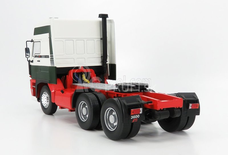 Road-kings DAF 3600 Space Cab Tractor Truck 3-assi 1986 1:18 Bielo-zeleno-červená