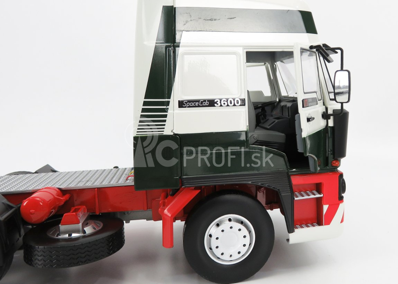 Road-kings DAF 3600 Space Cab Tractor Truck 3-assi 1986 1:18 Bielo-zeleno-červená