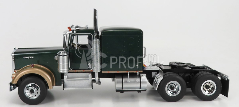 Road-kings Kenworth W900 Tractor Truck 3-assi 1989 1:18 Tmavo zelená Met Gold Met