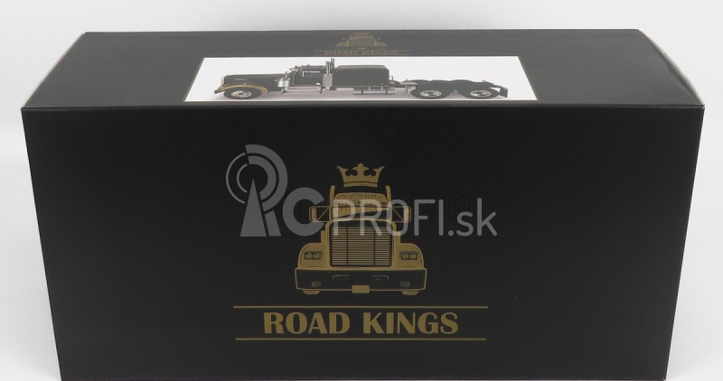 Road-kings Kenworth W900 Tractor Truck 3-assi 1989 1:18 Tmavo zelená Met Gold Met