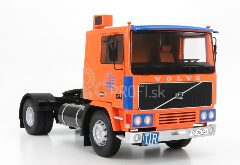 Road-kings Volvo F12 Turbo 6 Tractor Truck 2-assi 1977 1:18 Oranžová modrá