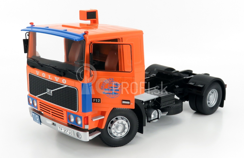 Road-kings Volvo F12 Turbo 6 Tractor Truck 2-assi 1977 1:18 Oranžová modrá