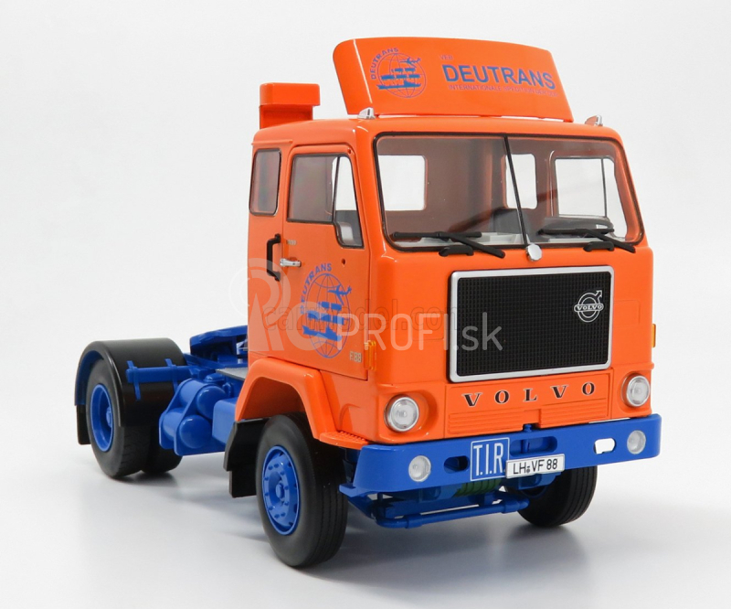 Road-kings Volvo F88 ťahač Transporty Deutrans 1965 1:18 oranžová modrá