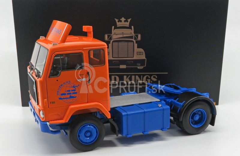 Road-kings Volvo F88 ťahač Transporty Deutrans 1965 1:18 oranžová modrá