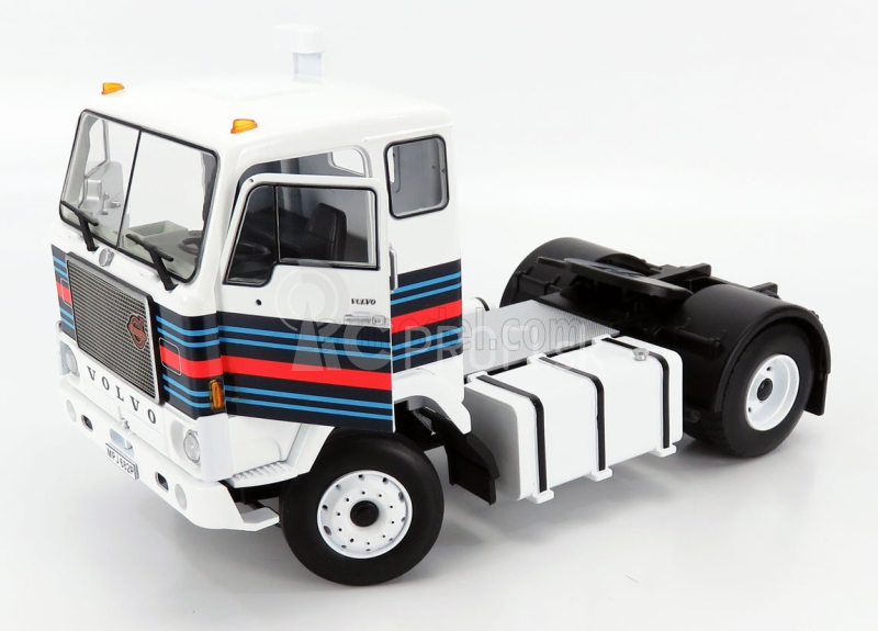 Road-kings Volvo F88 Tractor Truck Team Martini Racing 2-assi 1975 1:18 Biela červená modrá