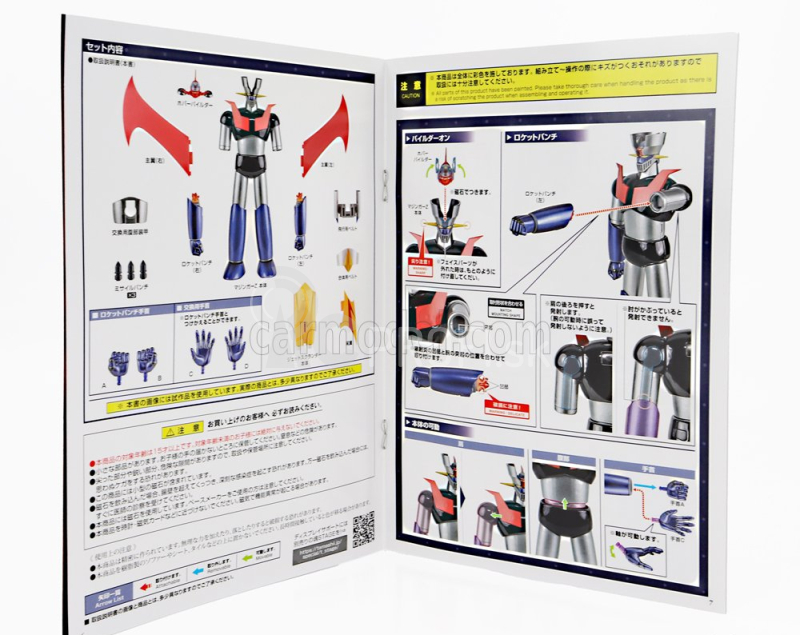 Robot Bandai Metal - Mazinga Z - Gx-105 Postavička Mazinger Z Robot - Kaku Shin Modrá Strieborná Červená Čierna