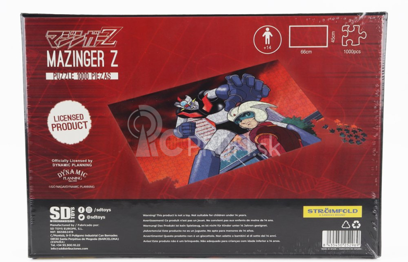 Robot Puzzle Mazinga Z Koji Robot - cm. 66.0 X 45.0 - 1000 Pezzi - 1000 dielikov Rôzne