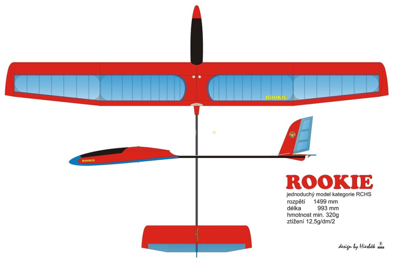 ROOKIE RC klzák 1499mm, kit Hiesb.