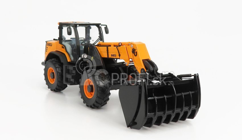 Ros-model Dieci T90 Plus Agri Pivot Ruspa Gommata 2010 - traktorový škrabák 1:32 Yellow Black