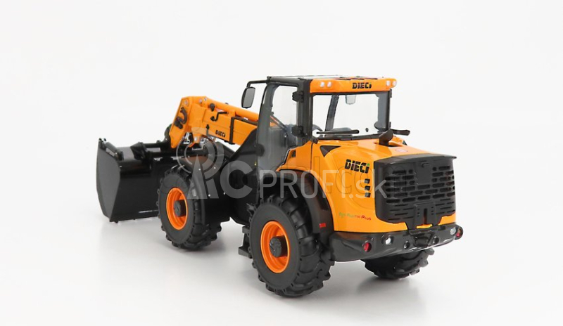 Ros-model Dieci T90 Plus Agri Pivot Ruspa Gommata 2010 - traktorový škrabák 1:32 Yellow Black