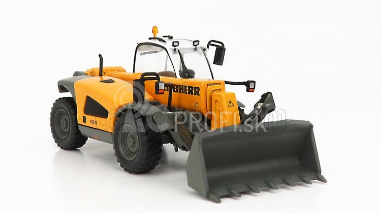 Ros-model Liebherr Telehandelr Tl435-13 Ruspa Gommata - Traktor škrabák 1:50 žlto-sivý