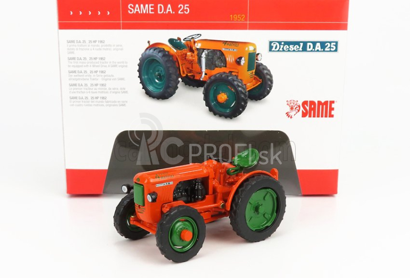 Ros-model Rovnaký traktor D.a.25 1952 1:32 Oranžovo zelený