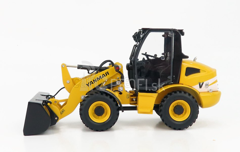 Ros-model Yanmar V8 Ruspa Gommata - traktorový škrabák 1:32 žlto-sivý