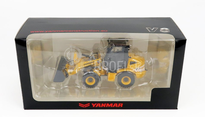 Ros-model Yanmar V8 Ruspa Gommata - traktorový škrabák 1:32 žlto-sivý