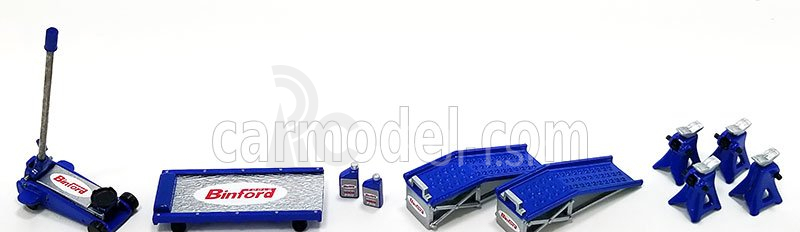 Sada príslušenstva Gmp Officina Garage Tool Set Binford 1:18 Blue Silver