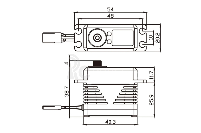 SB-2292SG Digitálne servo HiVOLT BRUSHLESS (45 kg-0,055s/60°)