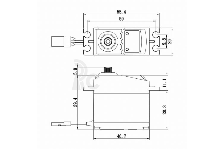 SC-0252MG+ Digitálne servo (10,5 kg-0,19s/60°)