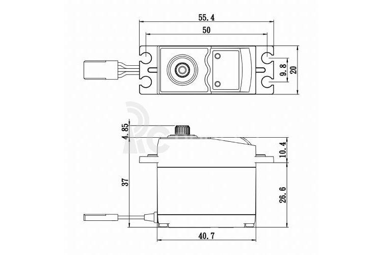 SC-0253MG Digitálne servo (6,0 kg-0,15s/60°)