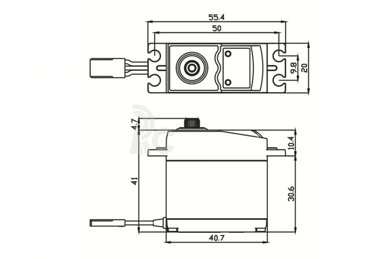 SC-1201MG Digitálne servo (25 kg-0,16s/60°)