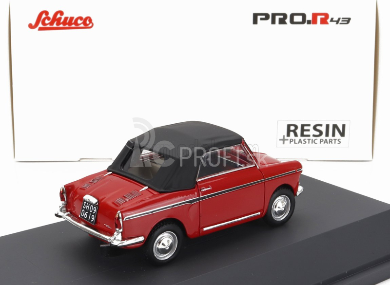 Schuco Autobianchi Bianchina Cabriolet Closed Eden Roc 1964 1:43 Červená