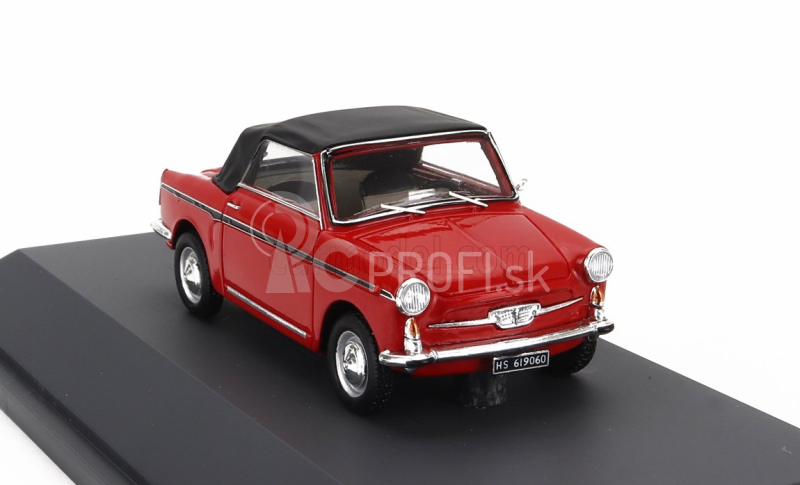 Schuco Autobianchi Bianchina Cabriolet Closed Eden Roc 1964 1:43 Červená