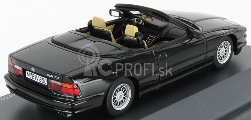 Schuco BMW 850i Cabriolet otvorený 1990 1:43 čierna