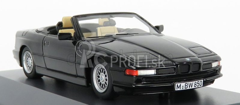 Schuco BMW 850i Cabriolet otvorený 1990 1:43 čierna