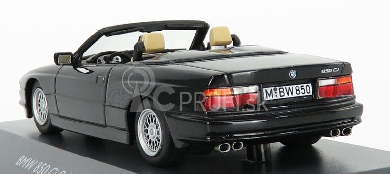 Schuco BMW 850i Cabriolet otvorený 1990 1:43 čierna