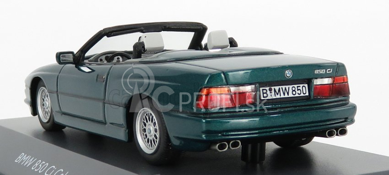 Schuco BMW 850i Cabriolet Otvorený 1990 1:43 Zelená