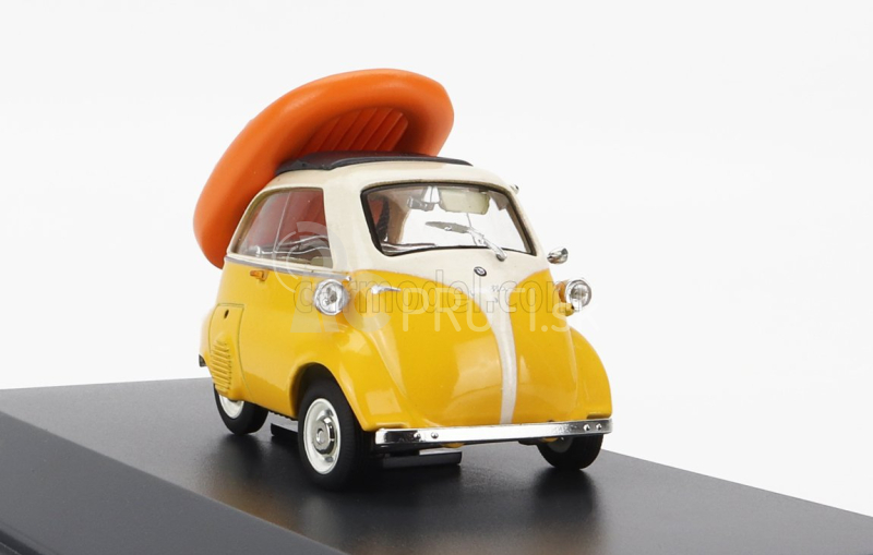 Schuco BMW Isetta 1955 1:43 žltá biela