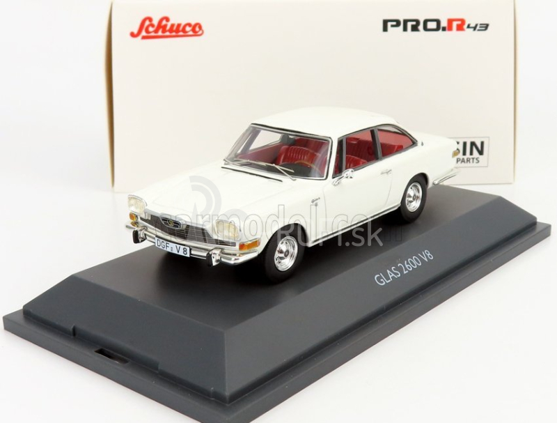 Schuco Glas 2600 V8 1966 1:43 Biela