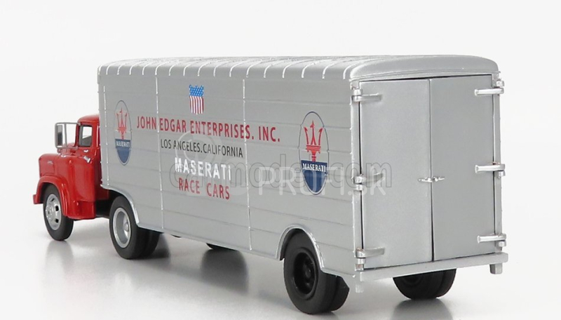 Schuco GMC Truck Team John Edgar Enterprises Inc. Maserati Car Transporter 1:43 Červená strieborná