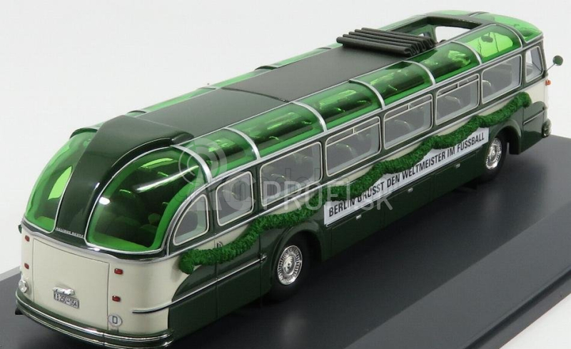 Schuco Magirus Deutz O6500 Bus Winner Team World Cup Wm Open Roof 1954 1:43 Zelená