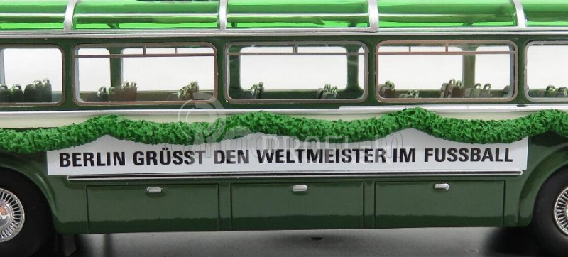 Schuco Magirus Deutz O6500 Bus Winner Team World Cup Wm Open Roof 1954 1:43 Zelená