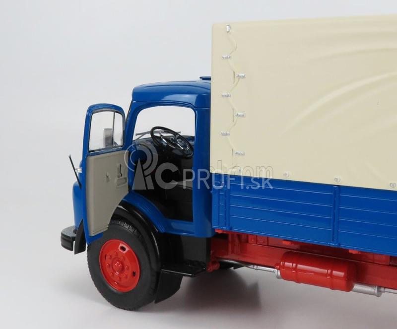 Schuco Mercedes benz L911 Truck Telonato 1966 1:18 Modrá biela