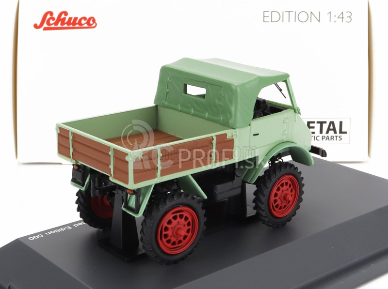 Schuco Mercedes Benz Unimog 401 Truck 1953 1:43 Zelené drevo