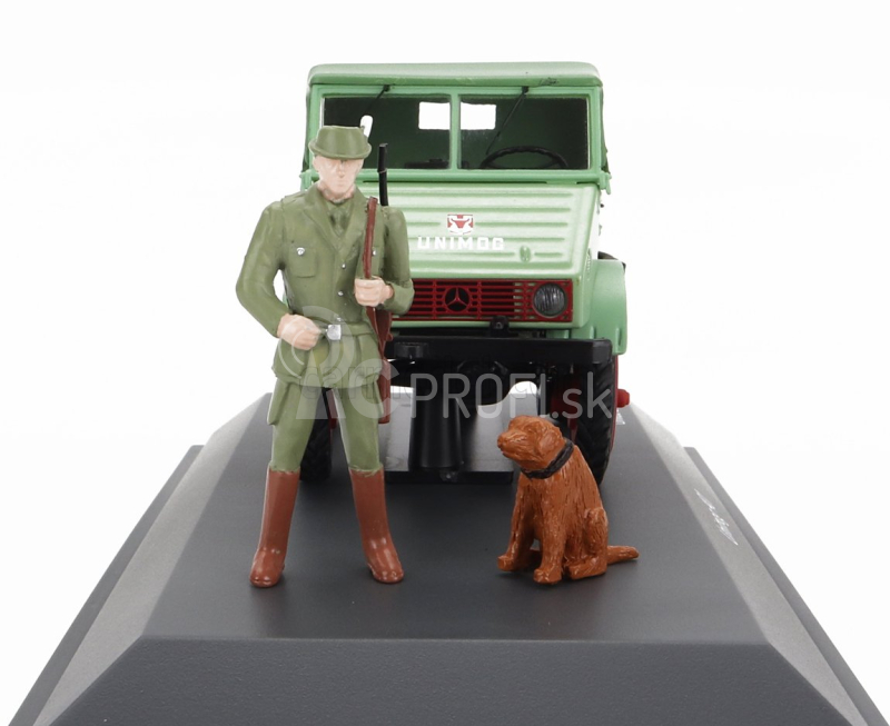 Schuco Mercedes Benz Unimog 401 Truck 1953 1:43 Zelené drevo