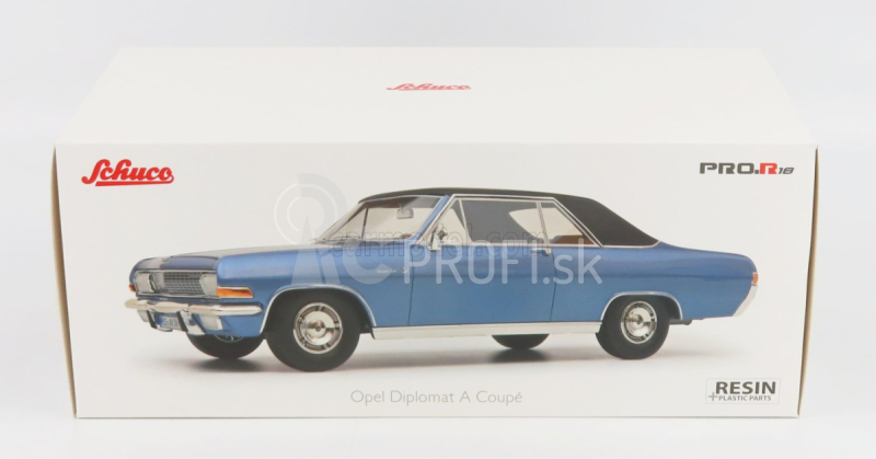 Schuco Opel Diplomat A Coupe 1965 1:18 Svetlomodrá matná čierna