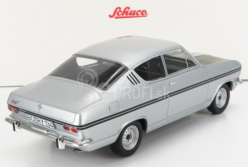 Schuco Opel Kadett B Rally Coupe 1966 1:18 strieborná čierna