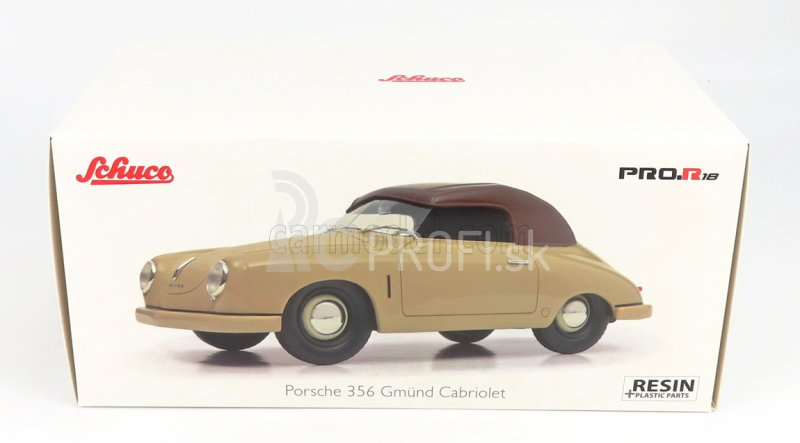 Schuco Porsche 356 Spider uzavretý 1948 1:18 krémovo čierny