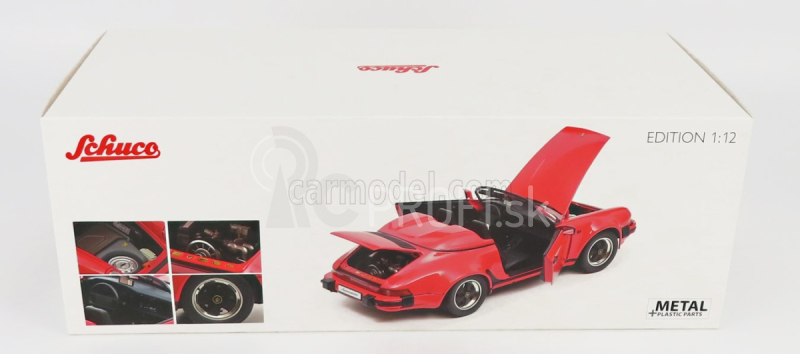 Schuco Porsche 911 Speedster Cabriolet Otvorený 1989 1:12 Červená