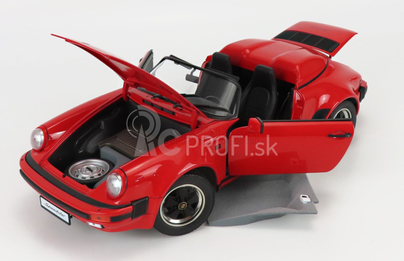 Schuco Porsche 911 Speedster Cabriolet Otvorený 1989 1:12 Červená