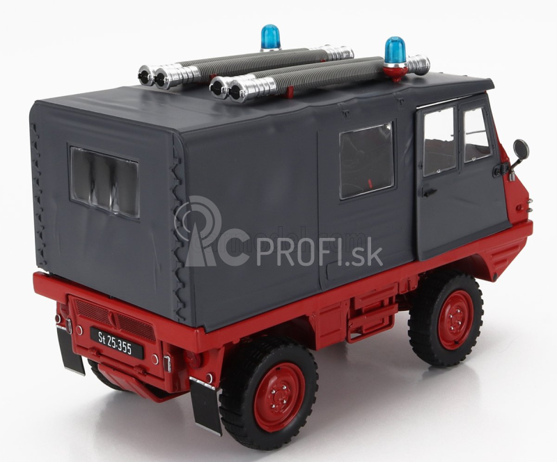 Schuco Steyr-puch Haflinger Feuerwehr 1975 1:18 Červená sivá