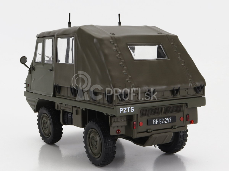 Schuco Steyr-puch Haflinger Funkwagen Obh 1975 1:18 Vojenská zelená