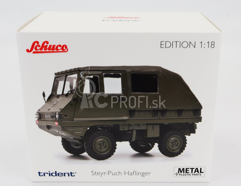 Schuco Steyr-puch Haflinger Obh 1975 1:18 Vojenská zelená