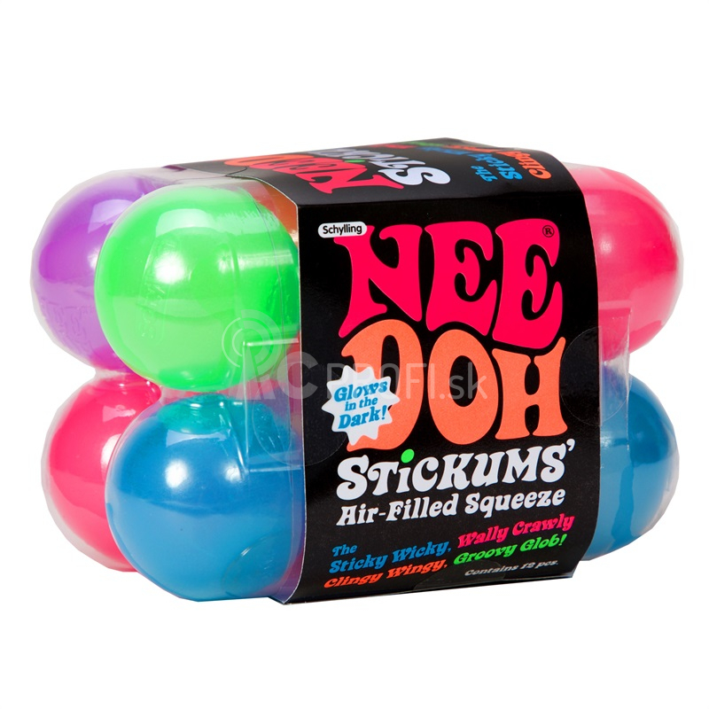 Schylling NeeDoh Glow in the dark balls 12 ks