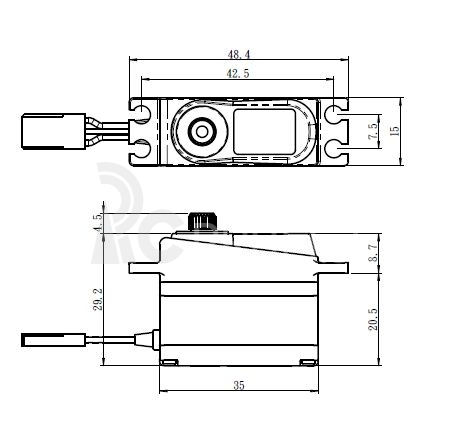 SH-1250MG Digitálne servo