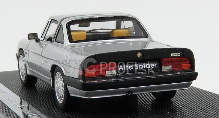 Silas Alfa romeo Spider Quadrifoglio Verde Hard-top 1986 - 3ª Serie Aereodinamica 1:43 Silver