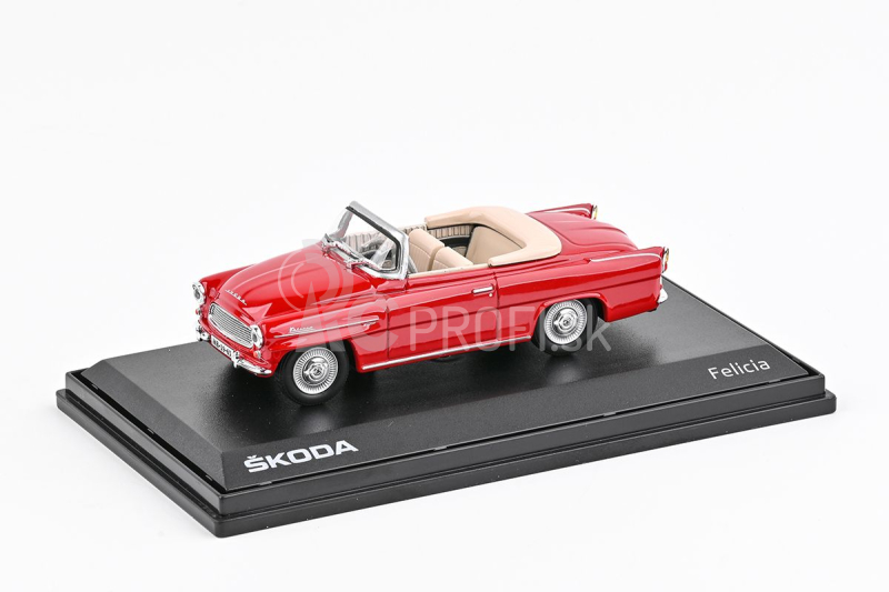 Abrex Škoda Felicia Roadster (1963) 1:43 - Červená tmavá